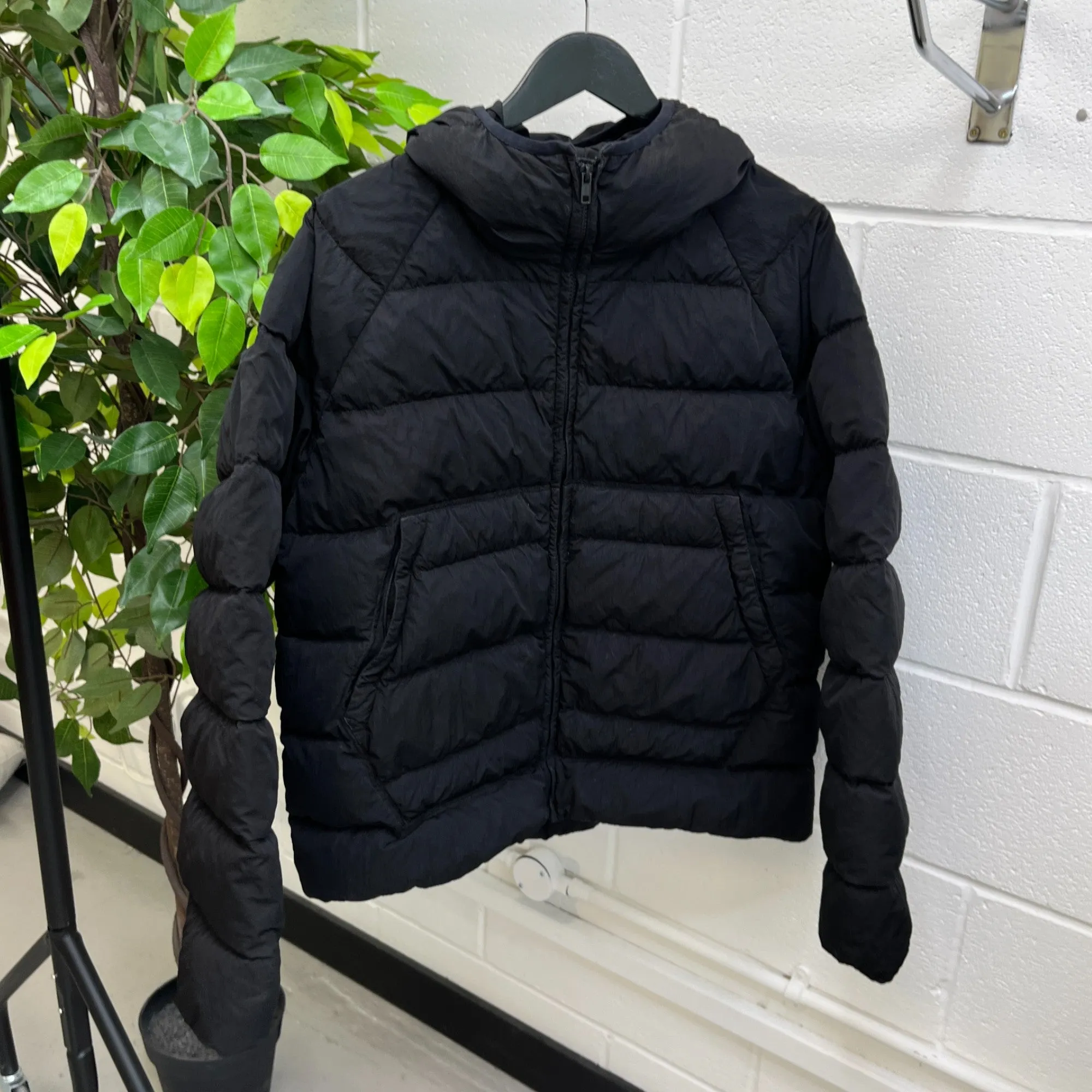 Men's Eco Chrome-R Goggle Down Jacket Black Size IT 50 / L