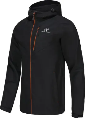Mens Lightweight Hooded Waterproof Rain Jacket Breathable Raincoat Shell for Outdoor Mountain Hiking