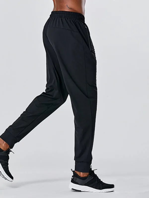 Men's Quick-Dry Fitness Elastic Zipper Pants