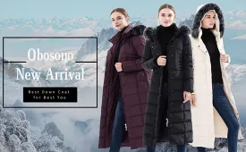 Obosoyo Women's Hooded Down Coat Thickened Long Down Jacket Maxi Down Parka Puffer Coat