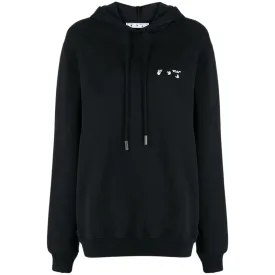 Off-White Regular Fit OW Logo Black Hoodie