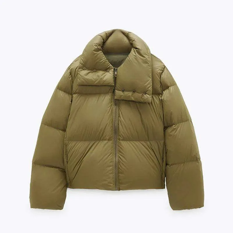 Outdoor Standing Collar Short Windproof Sports Down Jacket