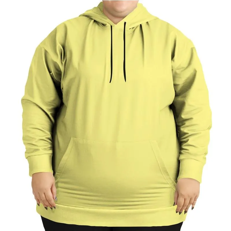 Pastel Yellow Hoodie | Unisex | with PLUS sizes | Bright Pastel Yellow | C0M0Y60K0