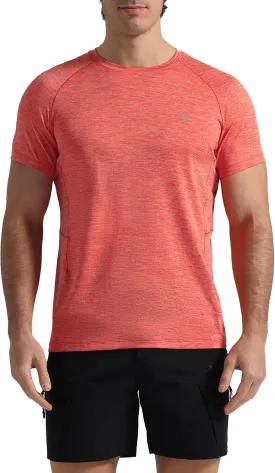 Pioneer Camp Mens Workout Performance Shirt Moisture Wicking Running Athletic T-Shirts UPF 50  Short Sleeve Active Gym Tops Orange