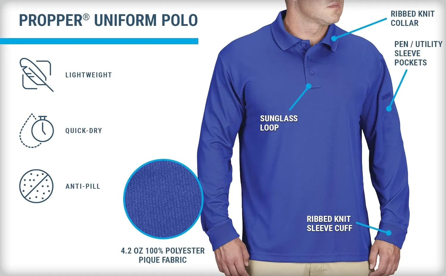 Propper Men's Uniform Polo-Long Sleeve