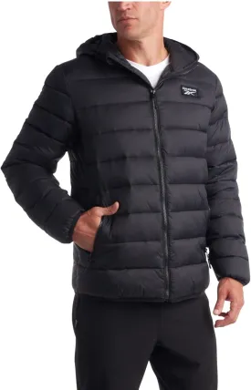 Reebok Men's Jacket  Lightweight Hooded Quilted Puffer Coat  Warm Insulated Winter Jacket for Men (S-4X)