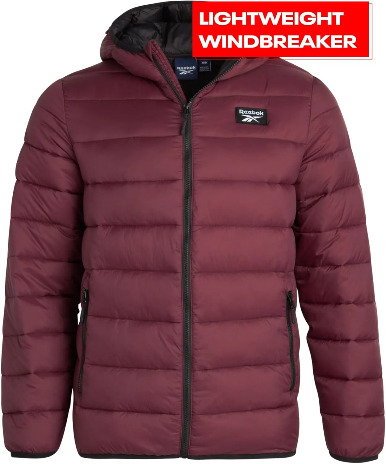 Reebok Men's Jacket  Lightweight Hooded Quilted Puffer Coat  Warm Insulated Winter Jacket for Men (S-4X)