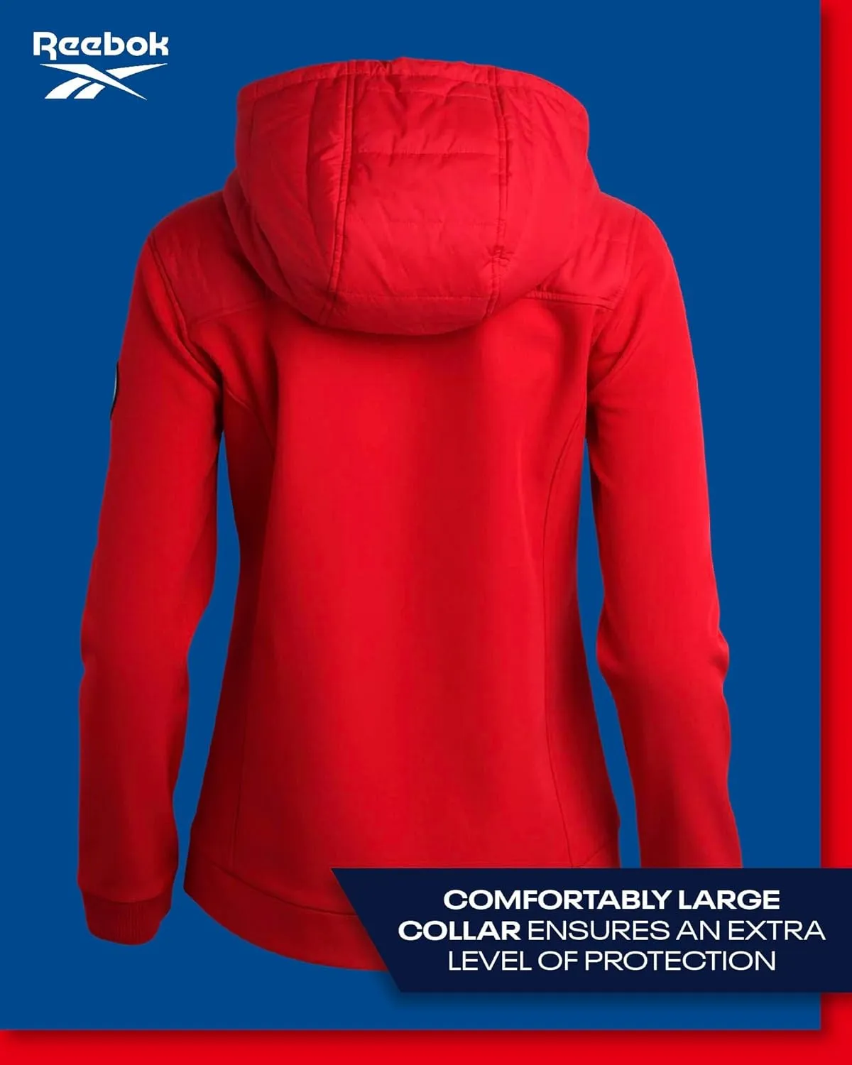 Reebok Women's Jacket - Lightweight Quilted Puffer Parka Coat with Flex Stretch Panels  Casual Jacket for Women (S-XL)