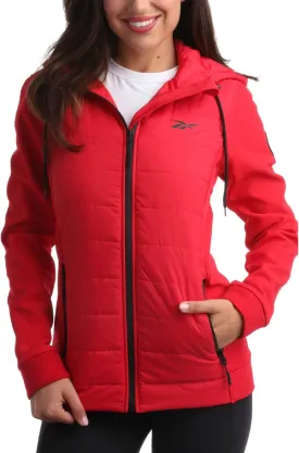 Reebok Women's Jacket - Lightweight Quilted Puffer Parka Coat with Flex Stretch Panels  Casual Jacket for Women (S-XL)