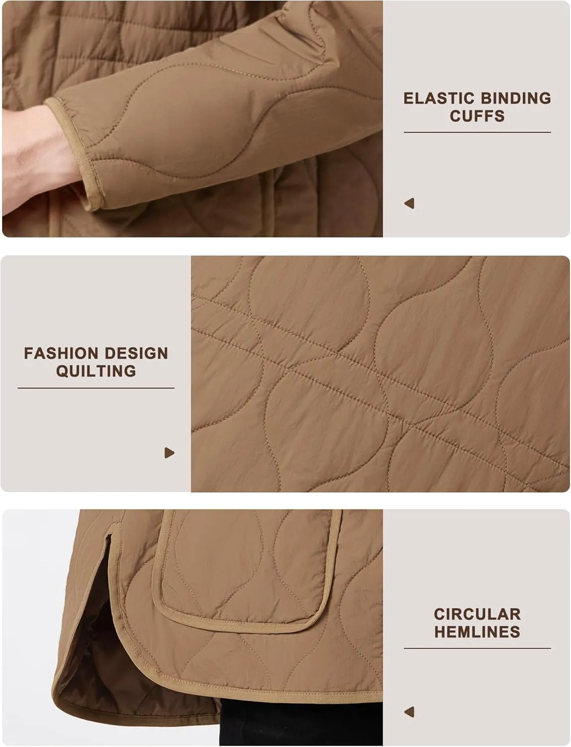 ROYAL MATRIX Women's Quilted Jacket Lightweight and Padded Trendy Coat Button Down Jacket with Pockets