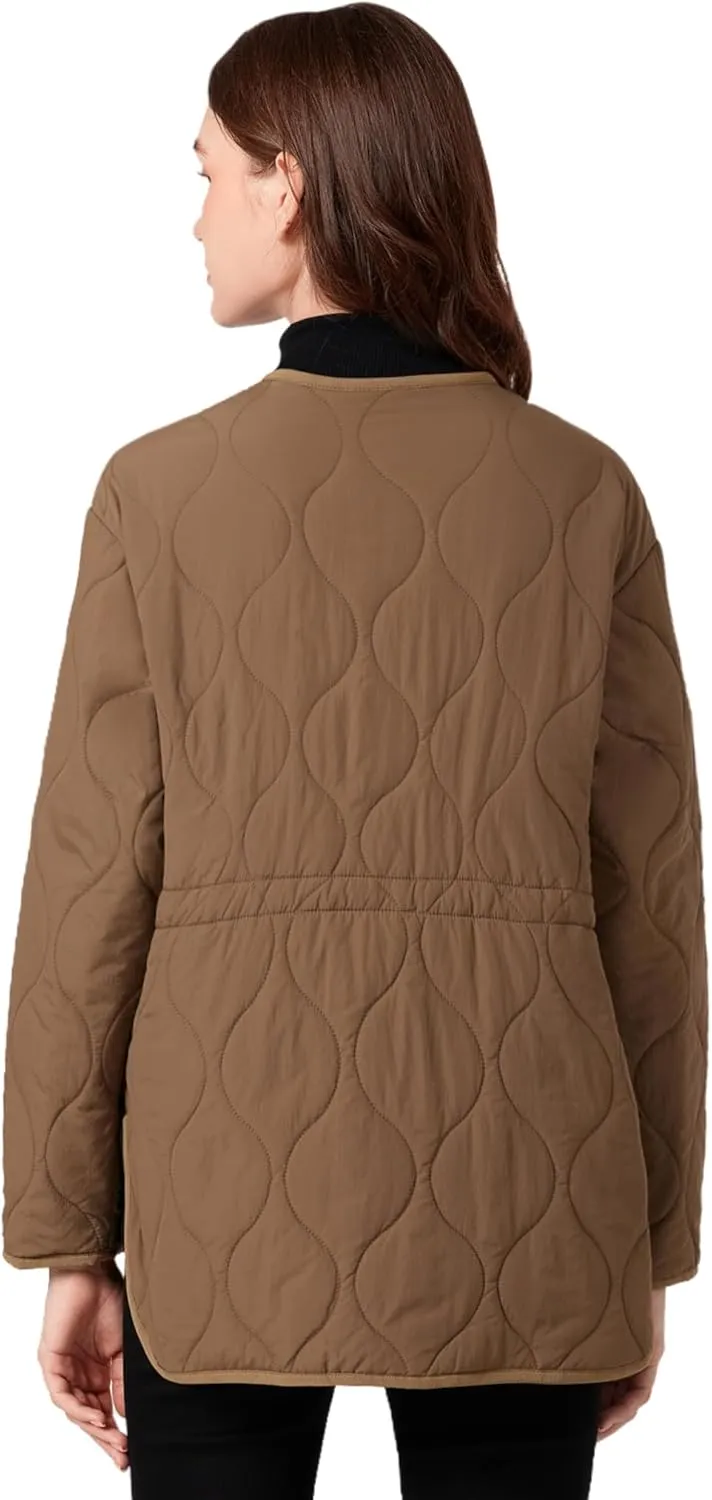 ROYAL MATRIX Women's Quilted Jacket Lightweight and Padded Trendy Coat Button Down Jacket with Pockets