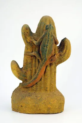 Rustic Lizard & cactus