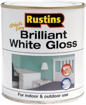 Rustins Quick Dry Gloss Paint White 500ml
