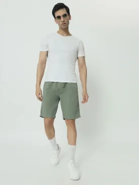 SAINTJONES-GREEN LINEN SHORTS