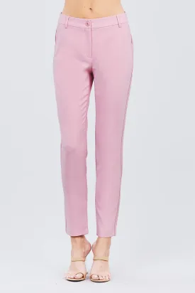 Seam Side Pocket Classic Stretch Crop Pants