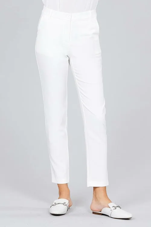 Seam Side Pocket Classic Stretch Crop Pants