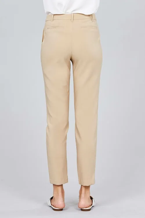 Seam Side Pocket Classic Stretch Crop Pants