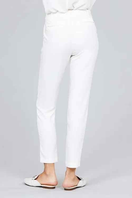 Seam Side Pocket Classic Stretch Crop Pants