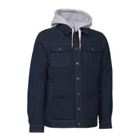 Short Denim Down Jacket With Detachable Hood (S/M Size Available)