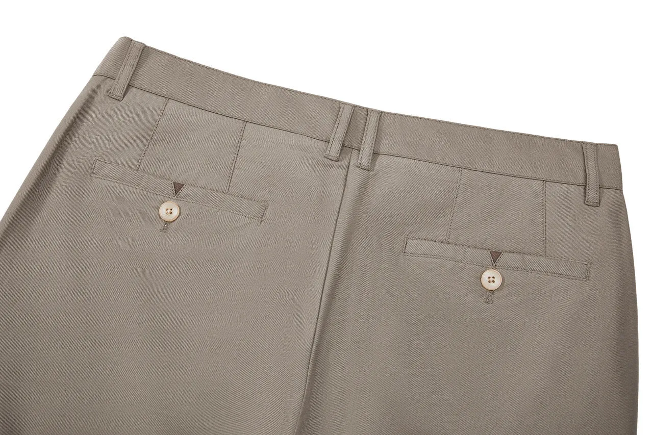 Soft Cotton Rich Stretch Casual Pants in Regular Fit