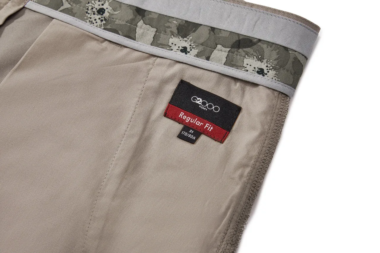 Soft Cotton Rich Stretch Casual Pants in Regular Fit