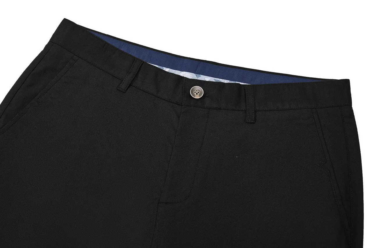 Soft Cotton Rich Stretch Casual Pants in Regular Fit
