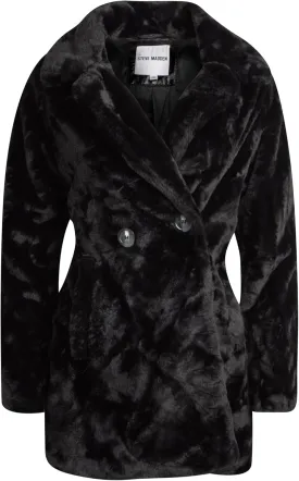 Steve Madden Women's Fur Coat - Cozy Faux Fur Coat for Women - Warm Fuzzy Long Womens Winter Coat and Down Jacket (S-XL)