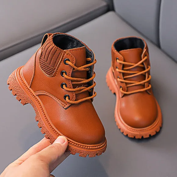 Suede Leather Baby Martin Boots