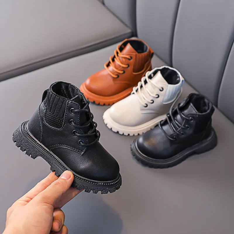 Suede Leather Baby Martin Boots