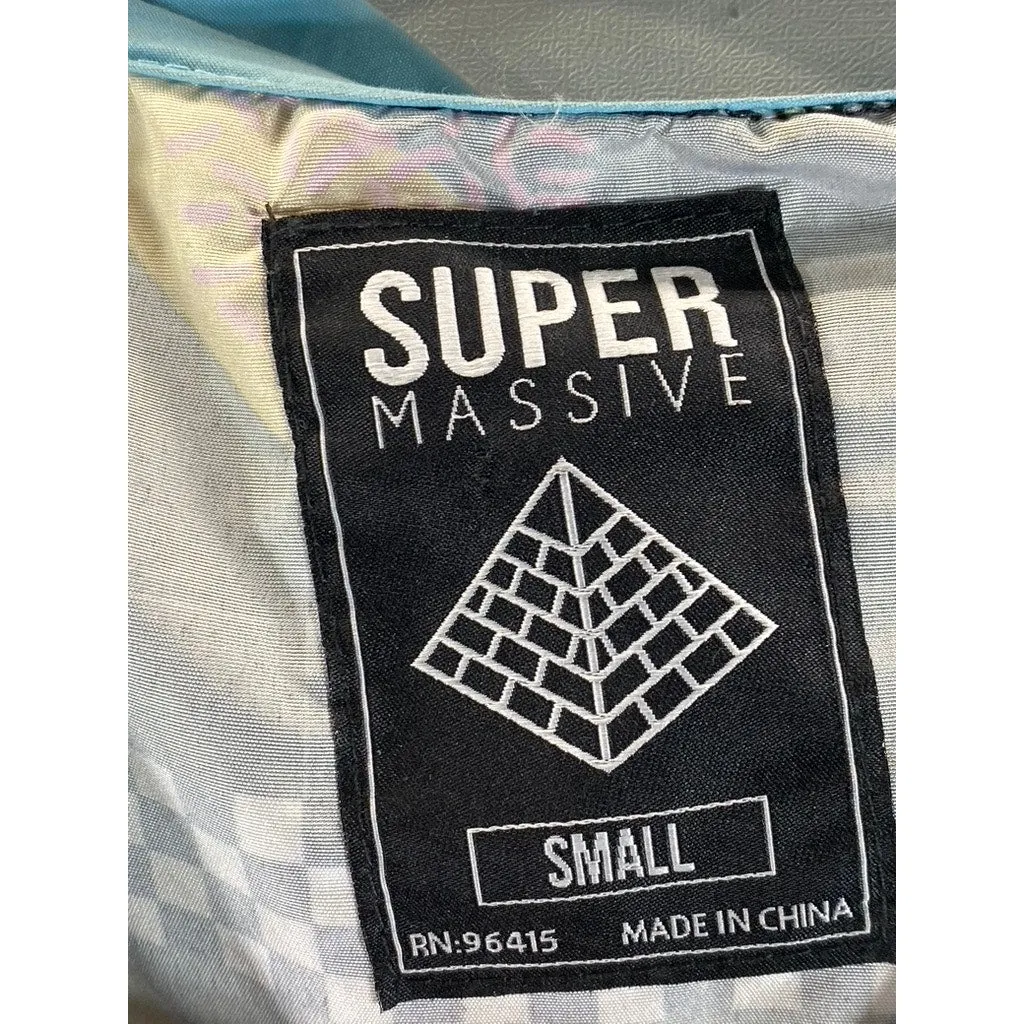 SUPER MASSIVE Men's Vintage 90's Retro Hooded Lightweight Windbreaker SZ S