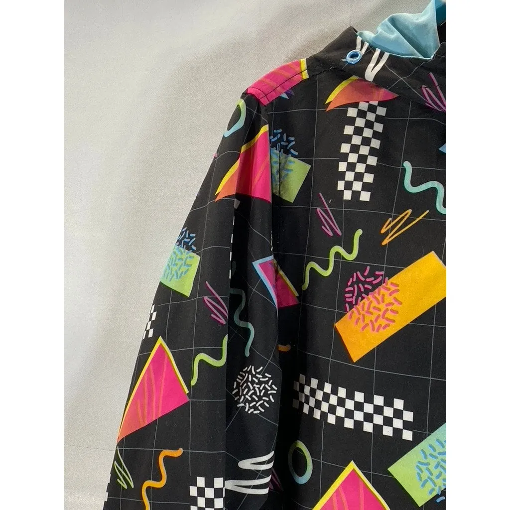 SUPER MASSIVE Men's Vintage 90's Retro Hooded Lightweight Windbreaker SZ S