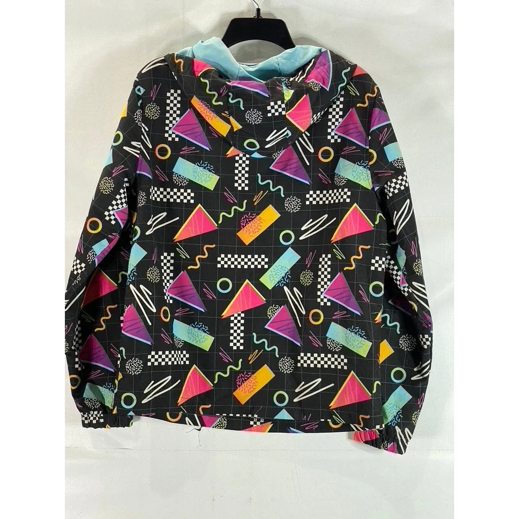 SUPER MASSIVE Men's Vintage 90's Retro Hooded Lightweight Windbreaker SZ S