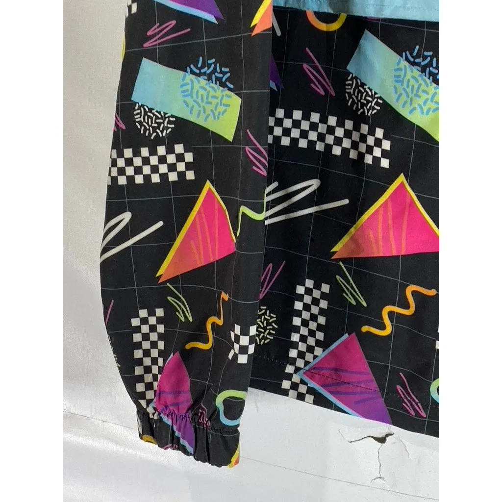 SUPER MASSIVE Men's Vintage 90's Retro Hooded Lightweight Windbreaker SZ S