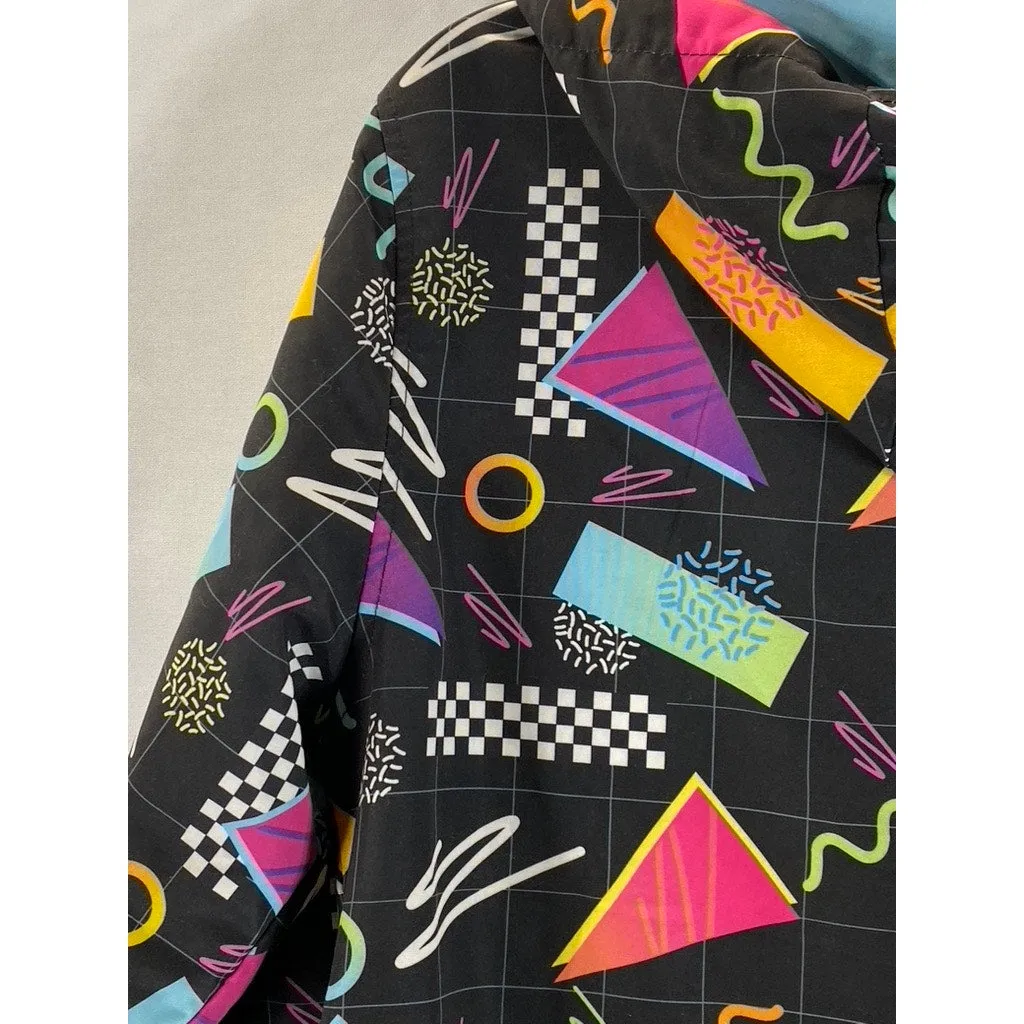 SUPER MASSIVE Men's Vintage 90's Retro Hooded Lightweight Windbreaker SZ S
