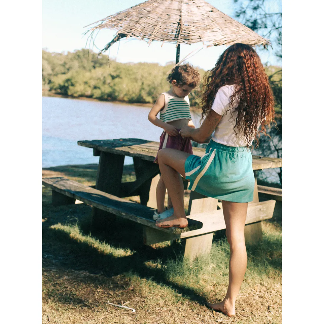 Terry Towelling Skirt - Blue Crush