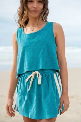Terry Towelling Skirt - Blue Crush