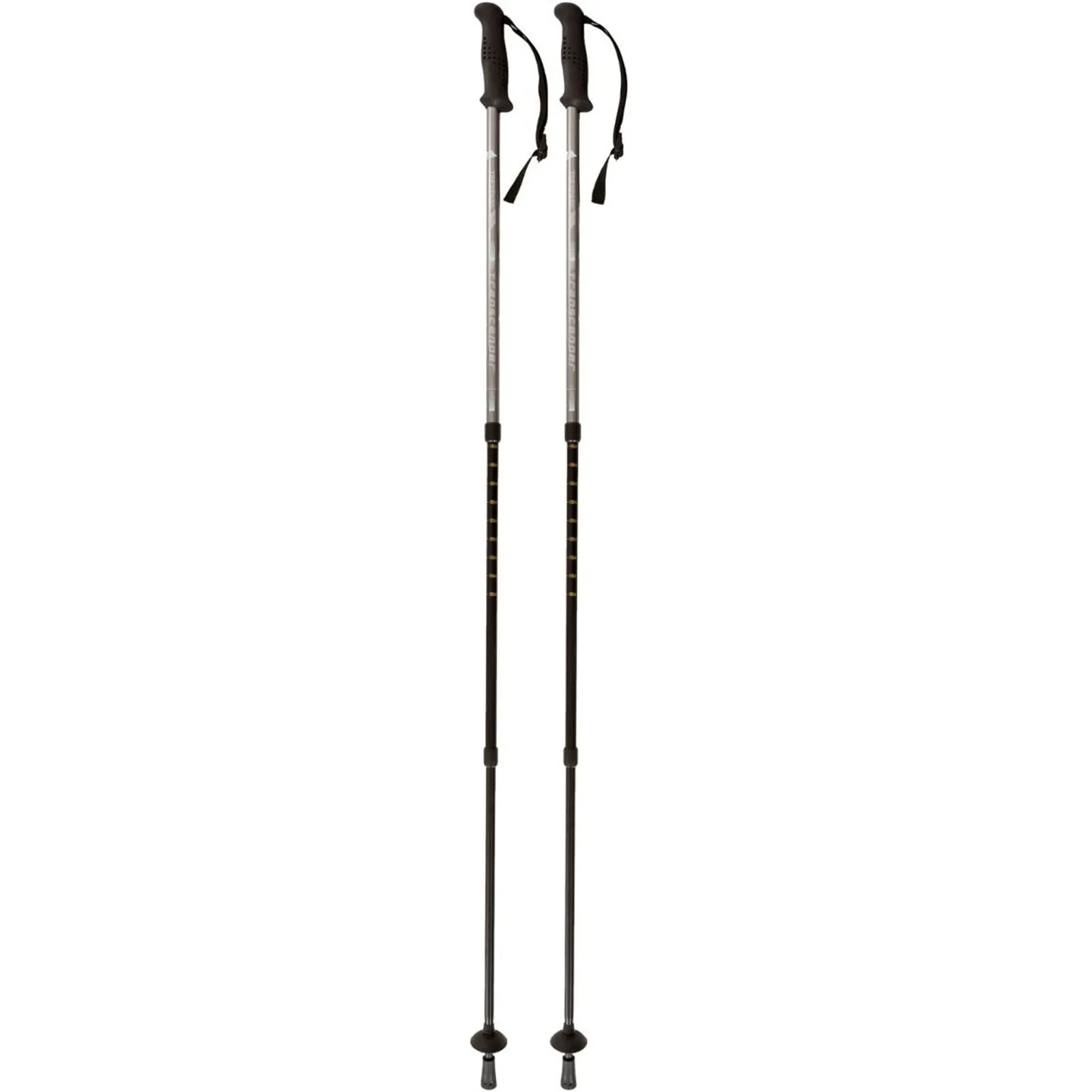 Trespass Adults 2 Pack Anti Shock Collapsible 135cm Walking Poles - Metallic