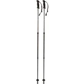Trespass Adults 2 Pack Anti Shock Collapsible 135cm Walking Poles - Metallic