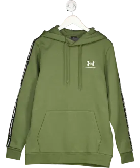 Under Armour Green Icon Fleece Taping Hoodie UK M