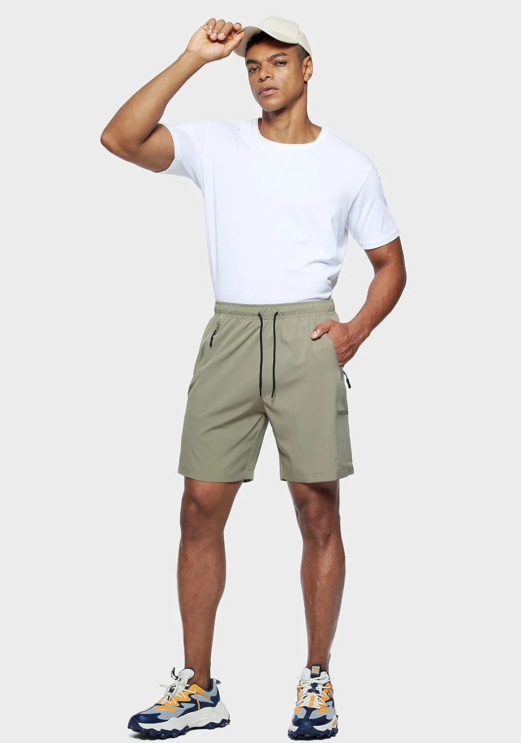 Viodia Men's Hiking Cargo Shorts Stretch Quick Dry Lightweight Shorts for Men Fishing Athletic Shorts with Pockets