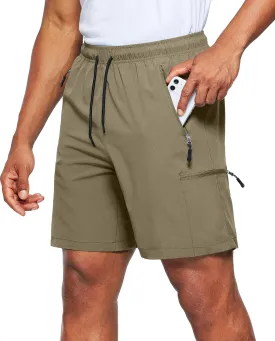 Viodia Men's Hiking Cargo Shorts Stretch Quick Dry Lightweight Shorts for Men Fishing Athletic Shorts with Pockets