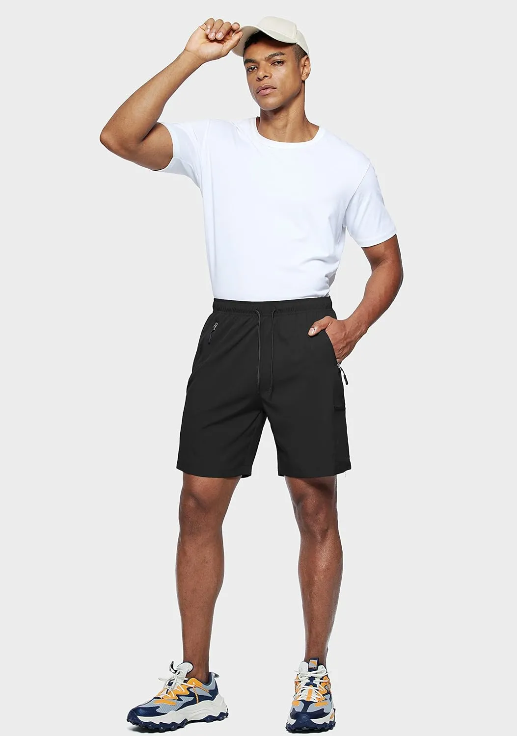 Viodia Men's Hiking Cargo Shorts Stretch Quick Dry Lightweight Shorts for Men Fishing Athletic Shorts with Pockets
