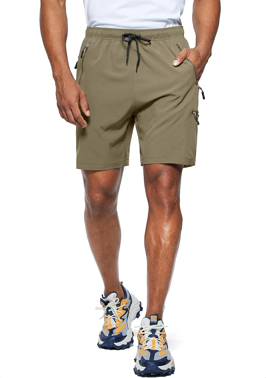 Viodia Men's Hiking Cargo Shorts Stretch Quick Dry Lightweight Shorts for Men Fishing Athletic Shorts with Pockets