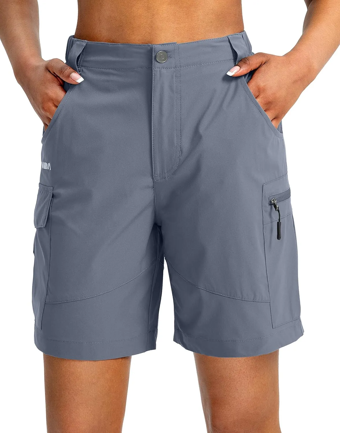 Viodia Women's 7" Hiking Cargo Shorts with Pockets Quick Dry Lightweight Shorts for Women Golf Casual Summer Shorts