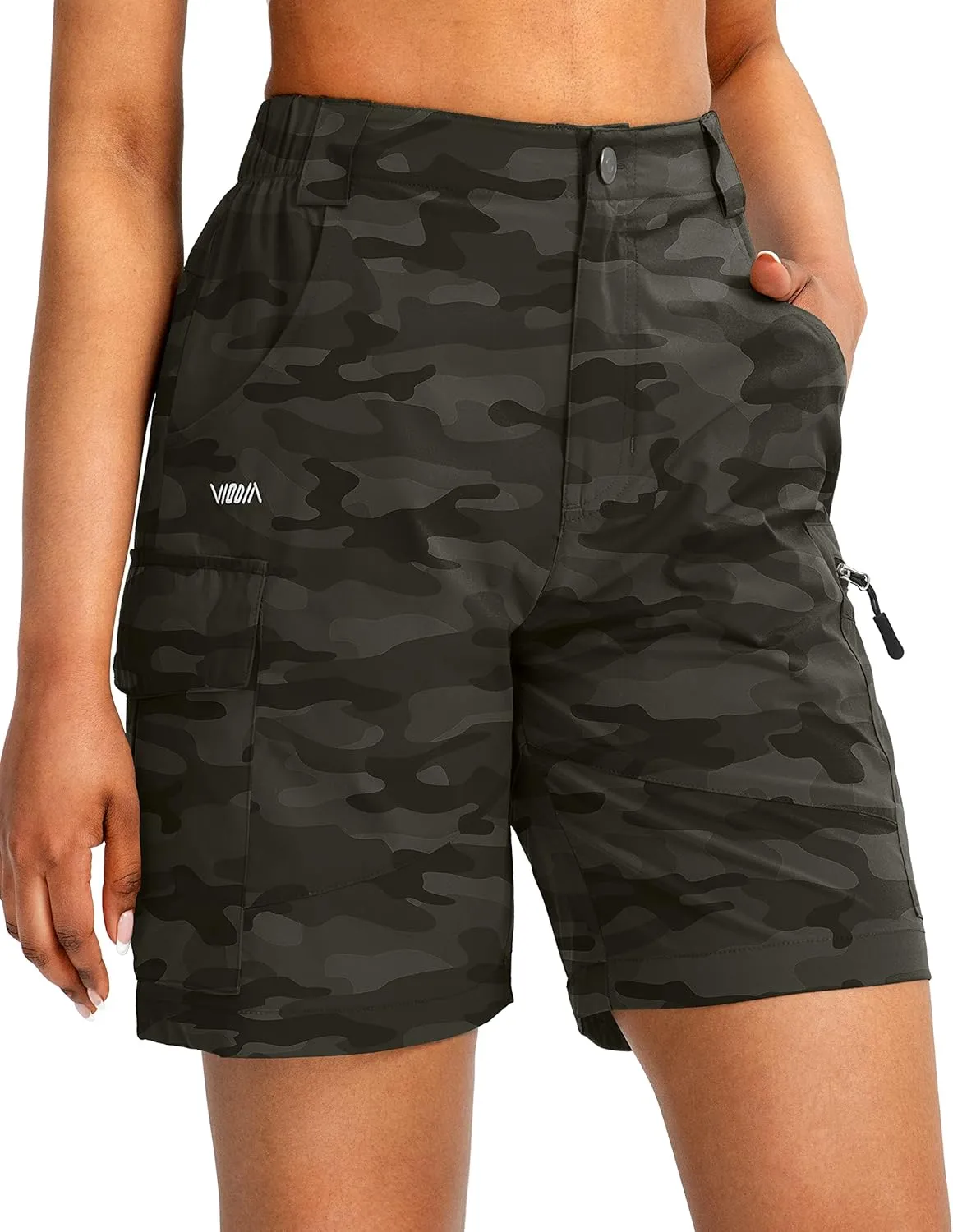 Viodia Women's 7" Hiking Cargo Shorts with Pockets Quick Dry Lightweight Shorts for Women Golf Casual Summer Shorts