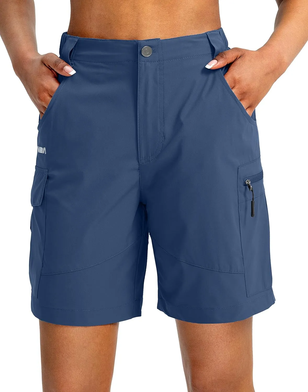Viodia Women's 7" Hiking Cargo Shorts with Pockets Quick Dry Lightweight Shorts for Women Golf Casual Summer Shorts