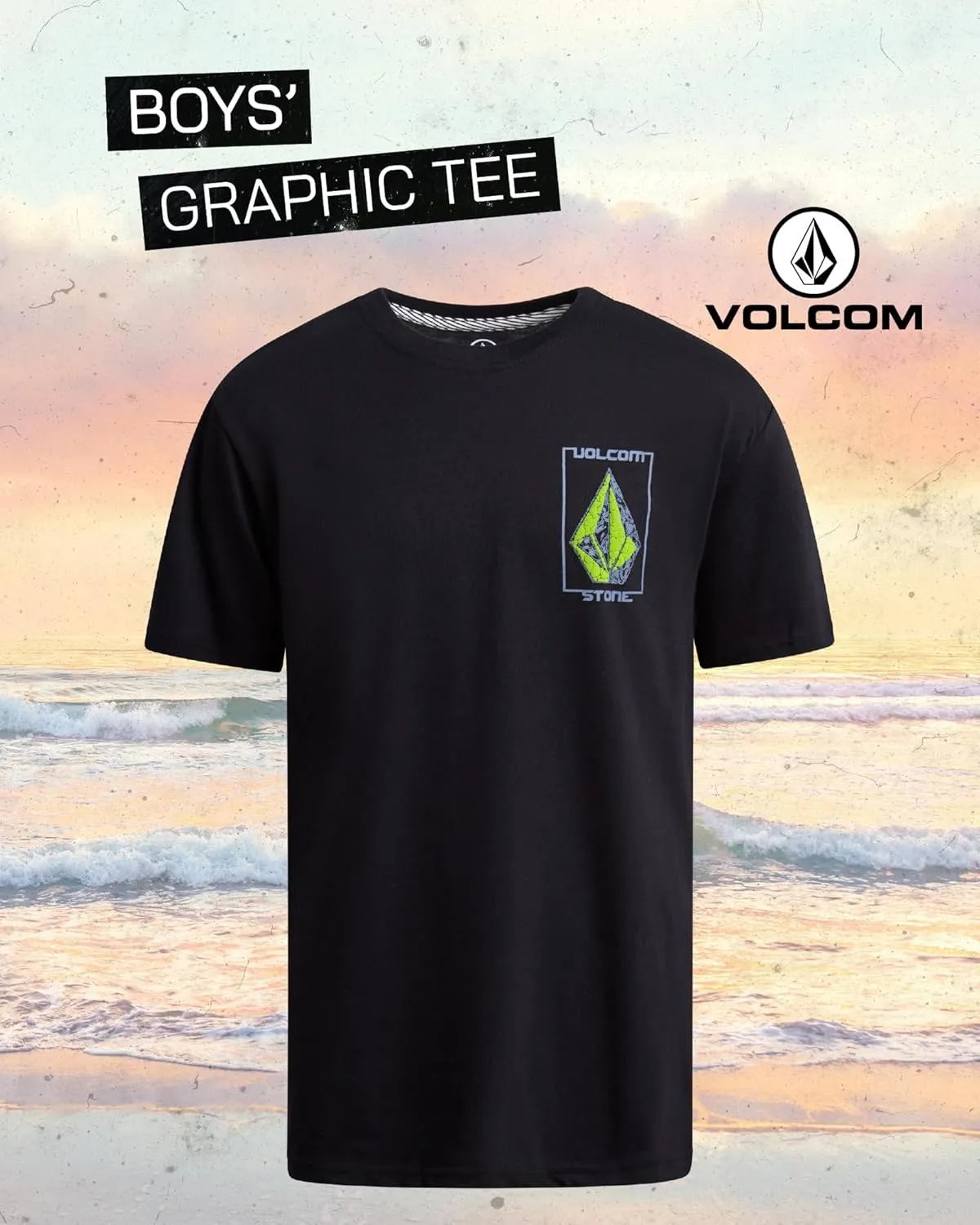 Volcom Boys T Shirt - Cotton Blend Short Sleeve Graphic Tees for Boys - Cool Casual Graphic T Shirts (Sizes: 2T-20)