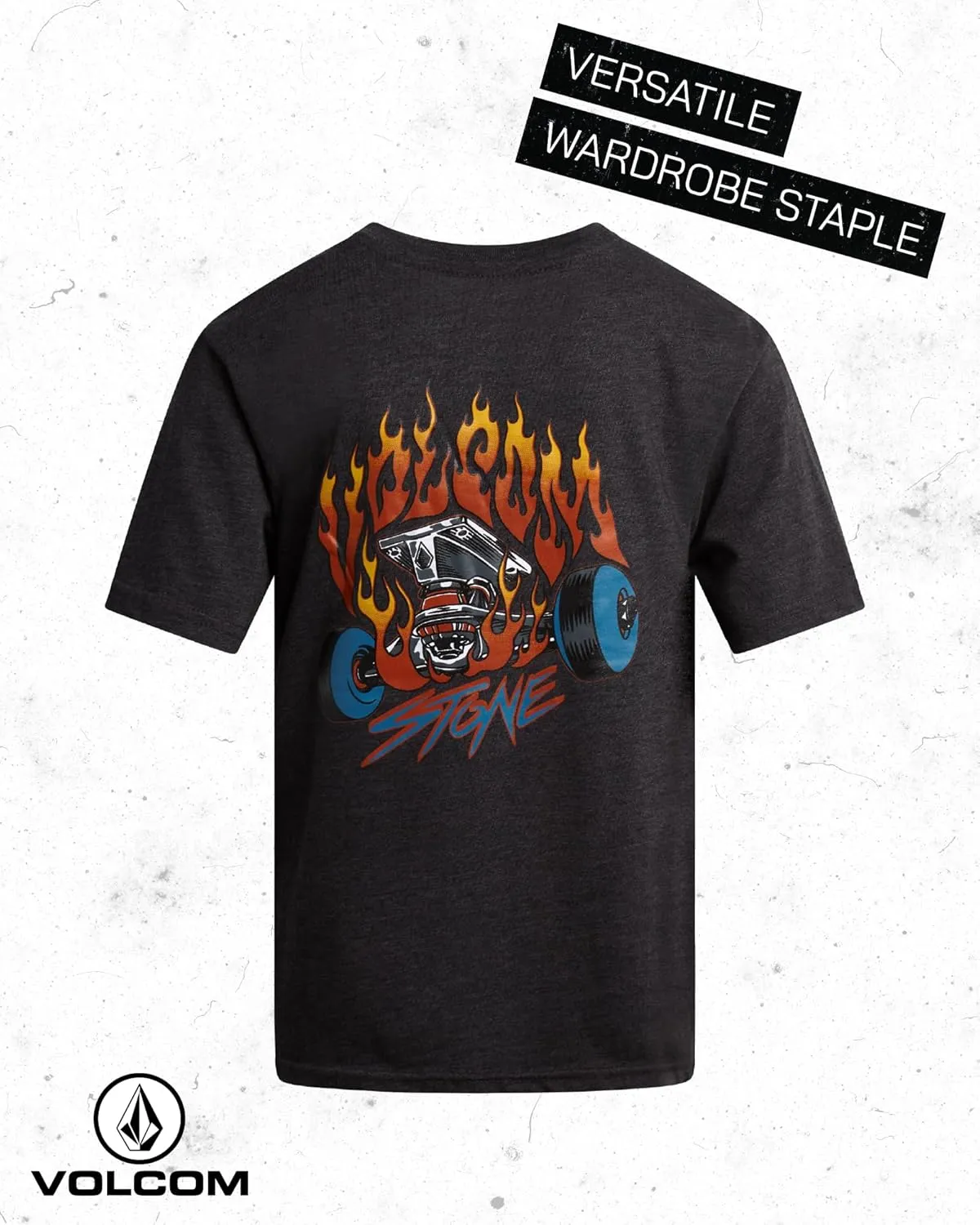 Volcom Boys T Shirt - Cotton Blend Short Sleeve Graphic Tees for Boys - Cool Casual Graphic T Shirts (Sizes: 2T-20)