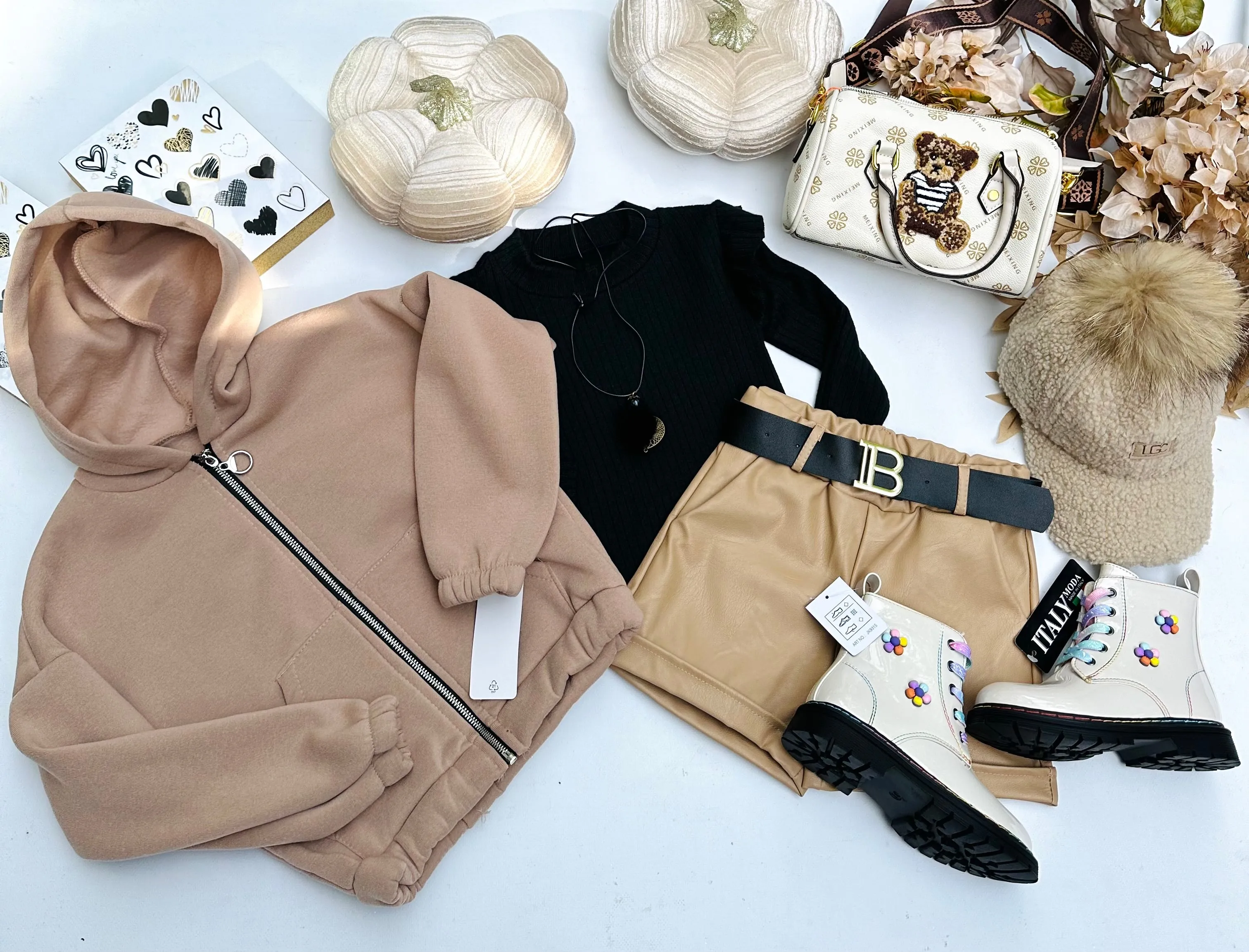 Warm beige hoodie