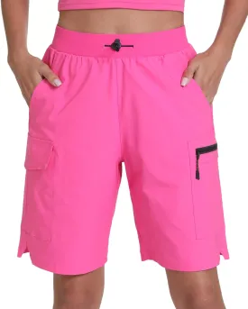 Women's Hiking Cargo Shorts Quick Dry Lightweight Shorts for Travel Athletic